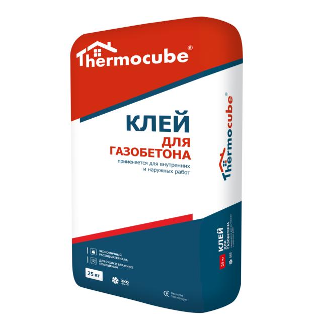 Клеевая смесь для ГСБ 25 кг для внутренних и наружных работ Thermocube