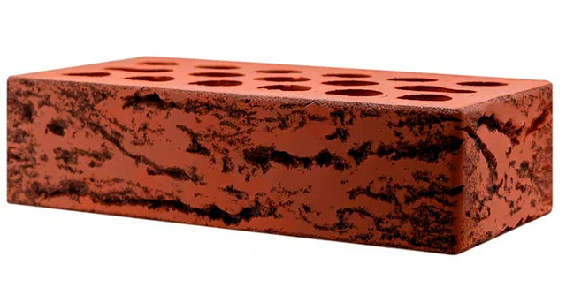 Кирпич облицовочный lava hard рустик 250*120*65мм утолщенная стенка 20-22мм М200кг/см2 щелевой Керма Premium