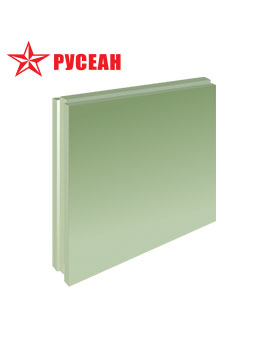Плита пазогребневая влагостойкая гипсовая перегородочная полнотелая 667*500*80мм Русеан
